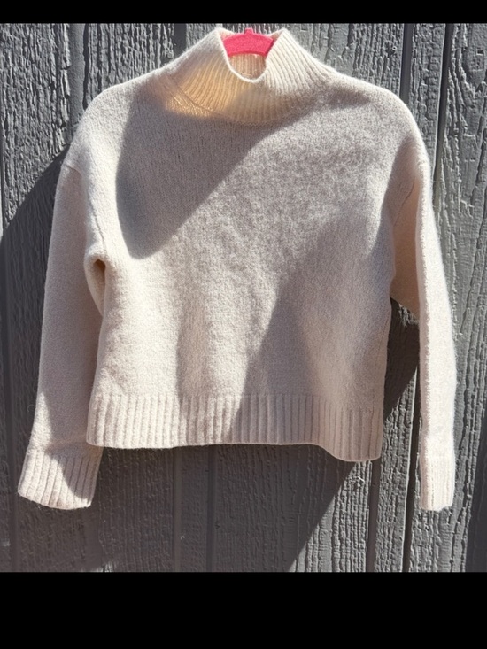 Everlane Sweaters - Everlane Cream Turtleneck Merino Wool Blend Sweater Size: M